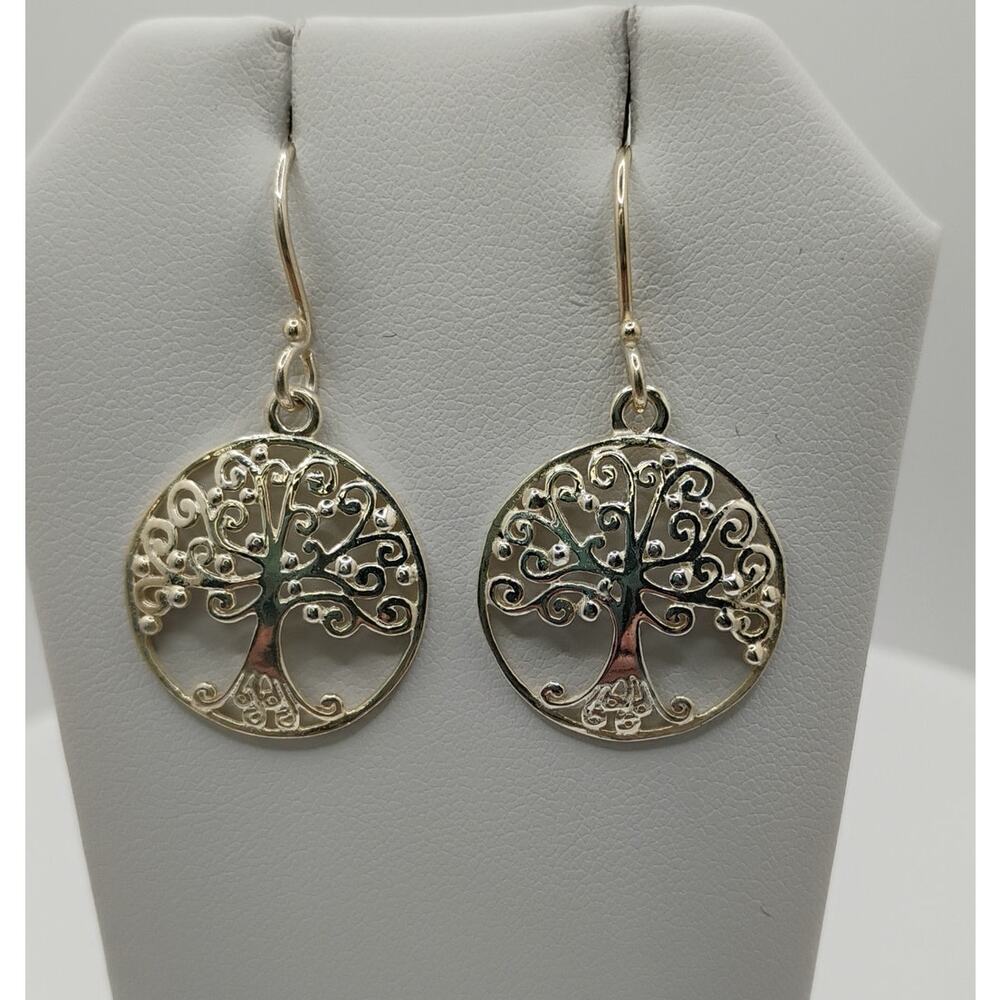 Southern Gates Oak Tree of Life Earrings in Sterling Silver
